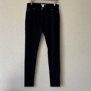 Alberto Malaki Black Mid Waist Slim Fit Pants